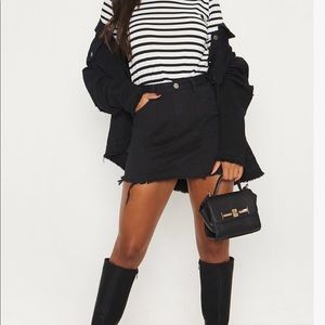 Black jean skirt